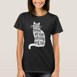 T-shirt Meow Meow Meow Chat Funny Chat