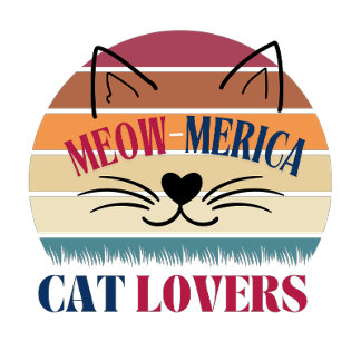 T-shirt Meow-Merica Amoureux de les chats - 4 juillet patr