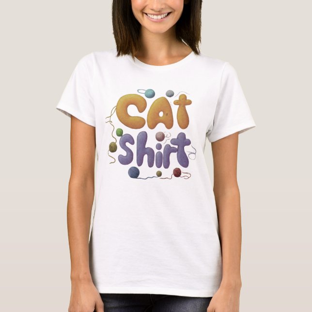 T-shirt Meow pour chat : Style parfaitement simple (Devant)