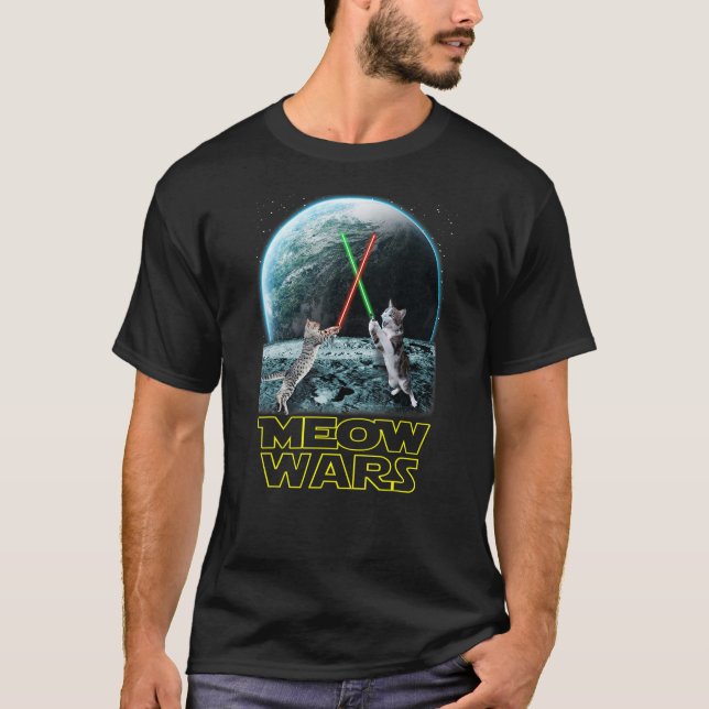 T-shirt Meow Wars Ca Funny S Pour Les Amateurs De Chats (Devant)