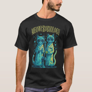 T-shirt Meowcrobiologie Chat Meow Microbiologie Science Ba