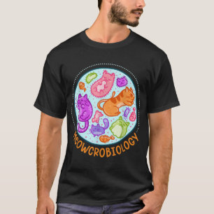 T-shirt Meowcrobiology Cat Meow Microbiology Science Bacte