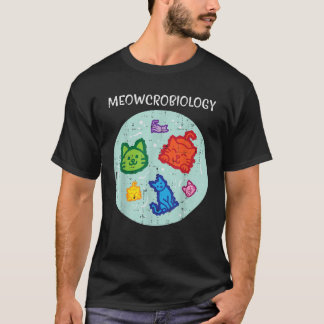T-shirt Meowcrobiology Cat Microbiology Funny Science Men 