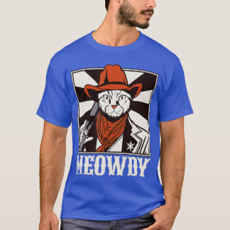 T-shirt Meowdy Cat Funny Mashup entre Meow et Howdy (2)
