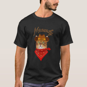 T-shirt Meowdy Cat Mashup Entre Meow Et Howdy