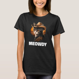 T-shirt Meowdy Mashup De Meow Et Howdy Country Music Chat
