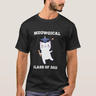 T-shirt Meowgical Class Of 2025 Graduating Senior Kawaii C