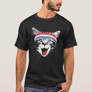 T-shirt Meowica 4 juillet Pawtriotique Kitty Merica Chat É