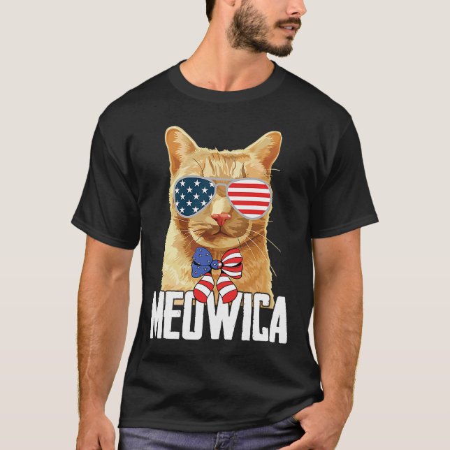 T-shirt Meowica Chat Day Chat Love Kitten Maison Chat Chat (Devant)