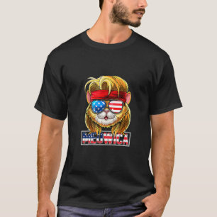 T-shirt Meowica Chat Mullet Drapeau Américain Patriotique 