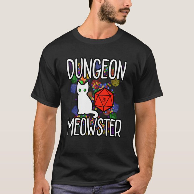 T-shirt Meowster de Dungeon Meowster meilleur Rpg & Amoure (Devant)