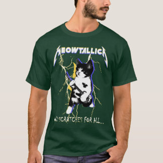 T-shirt Meowtallica Cadeau Mémé Drôle de Chat pour Femme