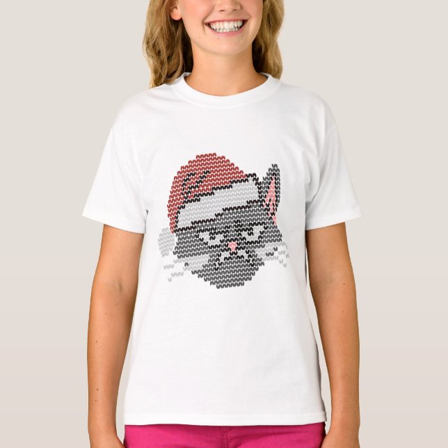 T-shirt Meowy Christmas Ya Filthy Animal - Ugly Cat (Devant)