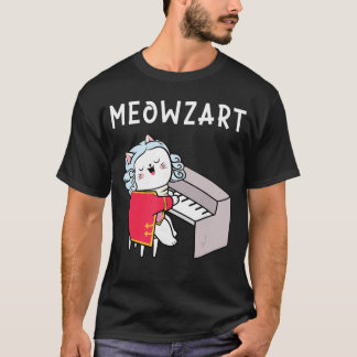 T-shirt Meowzart Piano Player Pianist Classical Music Love