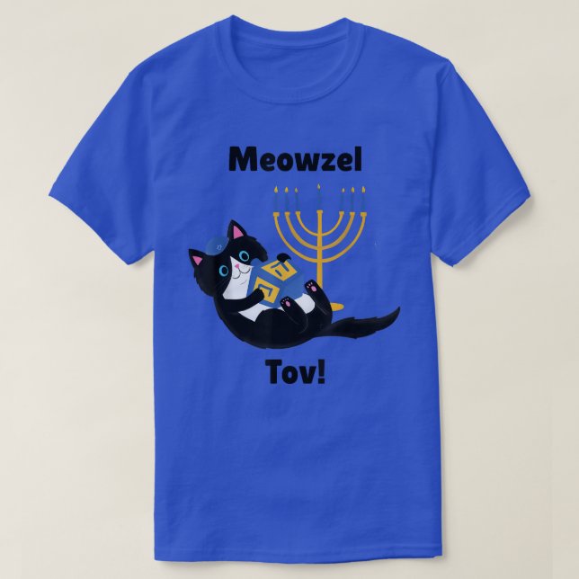 T-shirt MeowzeL Tov Hanoukka Cat  (Design devant)