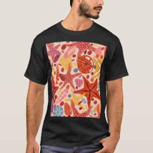 T-shirt Mer d'été scandinave : Starfish Motif