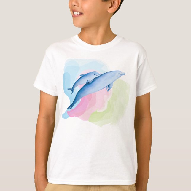 T-shirt Mer Extraordinaire avec dauphins (Devant)
