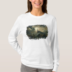 T-shirt Mer orageuse avec le phare