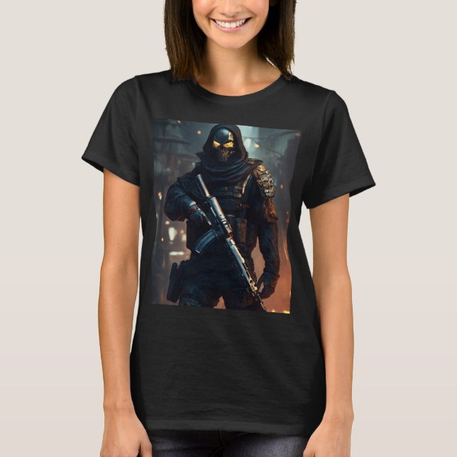 T-shirt mercenaire sombre (Devant)