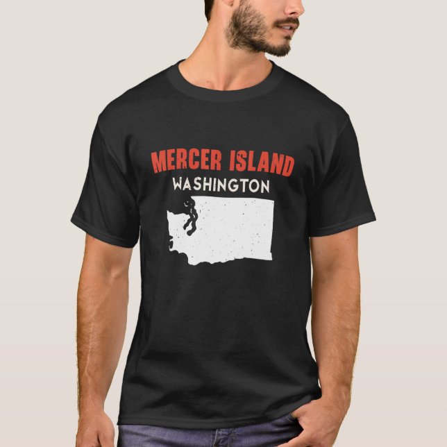 T-shirt Mercer Island Washington USA State America Travel (Devant)