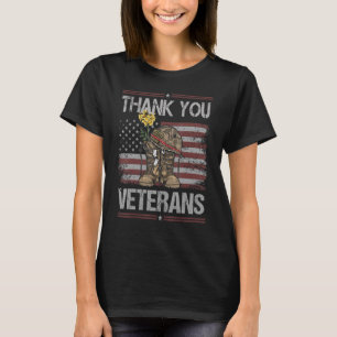 T-shirt Merci Anciens Combattants Boots de Combat Anciens 