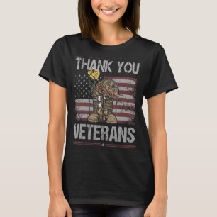T-shirt Merci Anciens Combattants Boots de Combat Anciens 