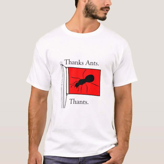 T-shirt Merci Ants. Des filles. (Devant)