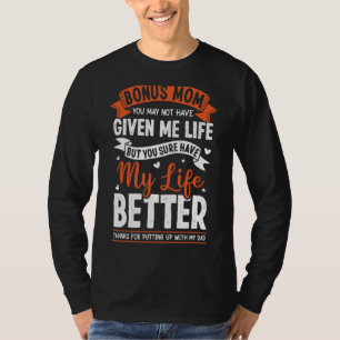 T-shirt Merci Bonus Maman Stepmère Stepmaman Pour Fille