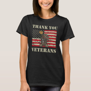 T-shirt Merci du drapeau patriotique américain anciens com