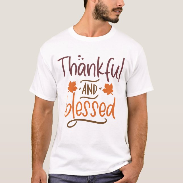 T-shirt Merci Et Béni Thanksgiving (Devant)