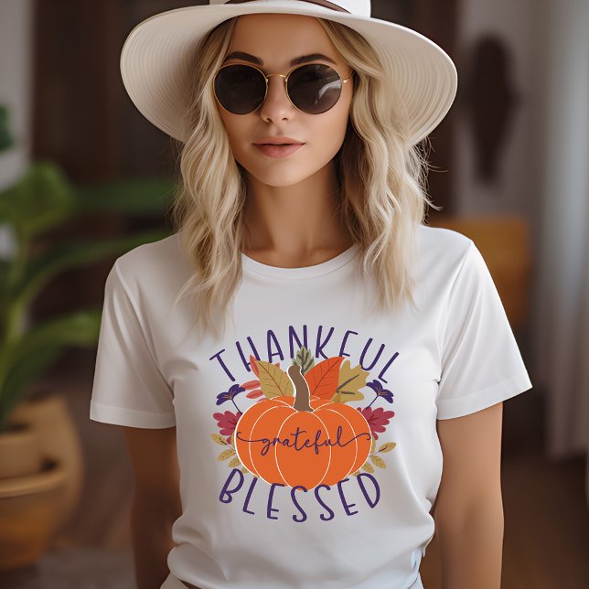 T-shirt Merci gracieux béni Citrouille de Thanksgiving (Créateur téléchargé)