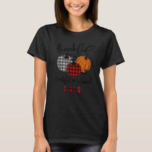 T-shirt Merci Grateful Bienheureux Lala Automne Citrouille