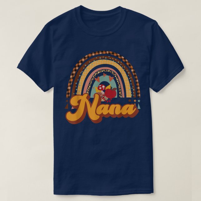 T-shirt Merci Grateful Blessé Nana Automne automne Thanksg (Design devant)
