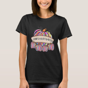 T-shirt Merci Grateful Citrouilles Tie Dye Thanksg