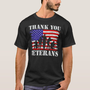 T-shirt Merci Jour des Anciens combattants American Flag A