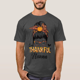 T-shirt Merci Nanna Funny Messy Bun Automne automne Thanks