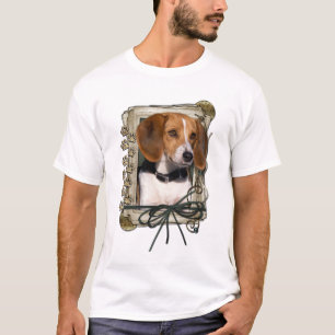 T-shirt Merci - pattes en pierre - beagle