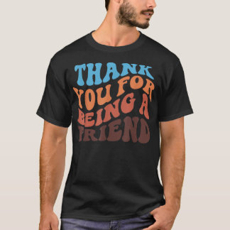 T-shirt Merci pour être un ami d'or rétro vintage