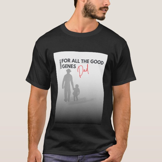 T-shirt Merci pour les gènes Papa : Pour ton papa héros ! (Devant)