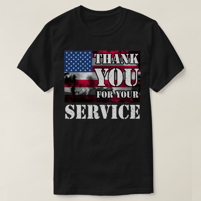 T-shirt Merci pour votre service (Design devant)