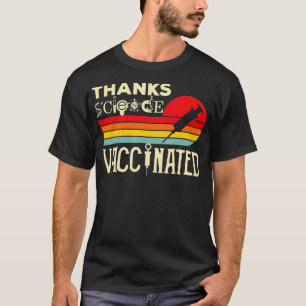 T-shirt Merci Science Vacciné Retro Vintage Pro Vaccin