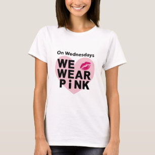 T-shirt Mercredi On Porte Du Rose Drôle De Saint-Valentin 