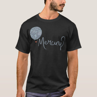 T-shirt Mercury Planet Hot Air Balloon Titre Espace cursif