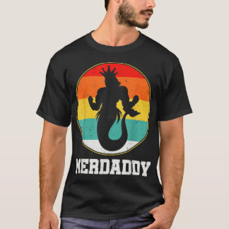 T-shirt Merdaddy Sécurité Merman Mermaid Daddy Fish Père
