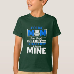 T-shirt Mère Art Fière Police Maman