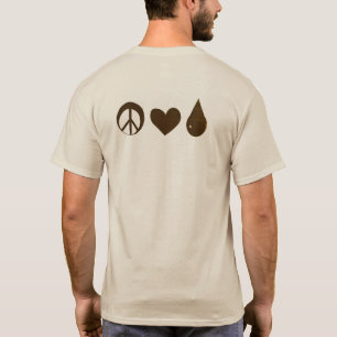 T-shirt Mère Bébé ABM Tan Paix Amour LaitMaternel