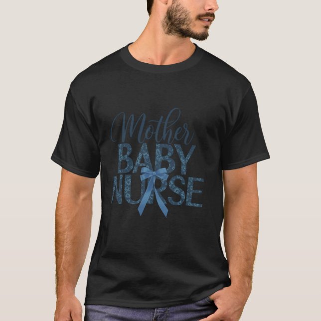 T-shirt Mère bébé bleu arc (Devant)