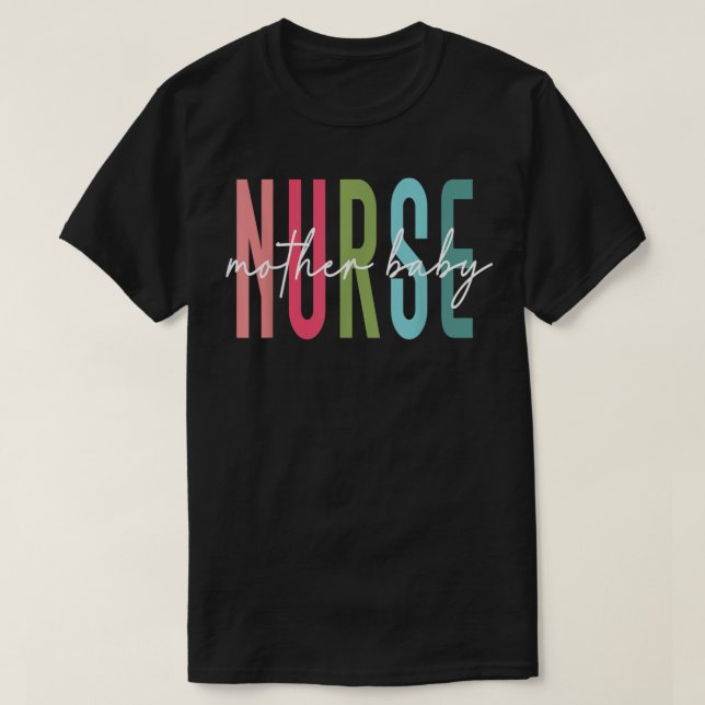 T-shirt Mère Bébé Infirmière Amoureux Mère Infirmière Styl (Design devant)