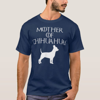 T-shirt Mère blanche mignonne et unique de Chihuahuas E010
