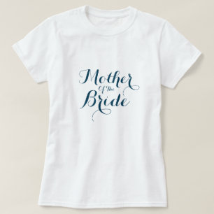 T-shirt Mère bleue de la marine de la mariée mariage T-Shi